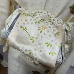 大人の兵児帯半幅帯ハンドメイド澪No2467着物リメイク正絹桜の花柄