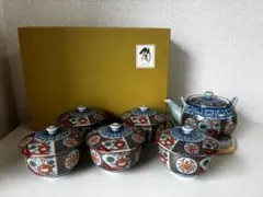 【未使用】有田焼 蓋付き煎茶器揃 5客セット 急須 伝統工芸
