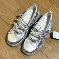 新品 タグ付き GU×rokh メリージェーン シューズ シルバー S 完売