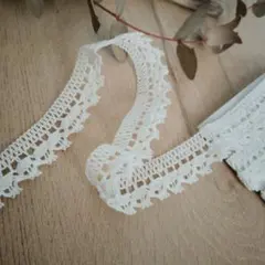 【SALE♪】ストレッチフリルレース ＊ オフホワイト ＊ 3メートル
