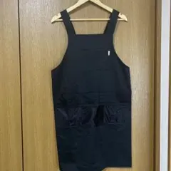 シンプル ブラック エプロン M-Lサイズのサムネイル