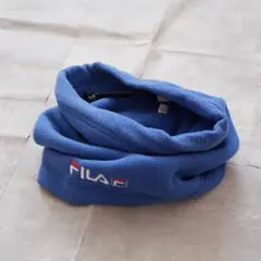 90s 00s FILA フリース ブルー ネックウォーマー イヤーマフラー
