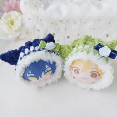 おまんじゅう着ぐるみ　紺色と薄黄緑2個セット