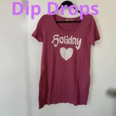 Dip Drops 半袖ニット Tシャツ ピンクのサムネイル