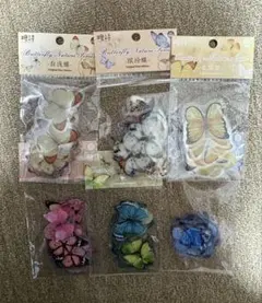 蝶デザインシール　半透明