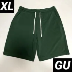 GU メンズ スウェットハーフパンツ XL グリーン
