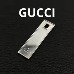 GUCCI グッチ ペンダント トップ ロゴ プレート スクエア シルバー