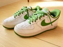 Nike Air Force 1 ホワイト/グリーン サイズ25.5のサムネイル