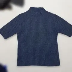 Sleigh ダークブルー 半袖ニットM