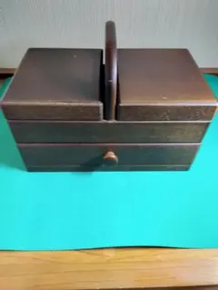 나무 바느질 상자 바느질 상자