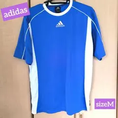 adidas　アディダス　プラクティスシャツ ブルー 半袖　sizeM