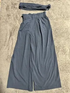 ベルト ワイドパンツ