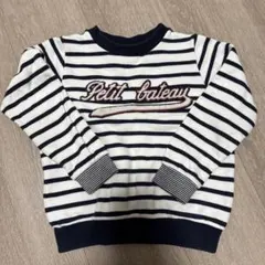 Petit bateau ボーダートレーナー　ネイビー