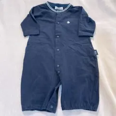 ポロ　ラルフローレン　ネイビー 長袖ロンパース ボタン留め