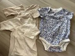 肌着3点セット 花柄 ストライプ　50サイズ