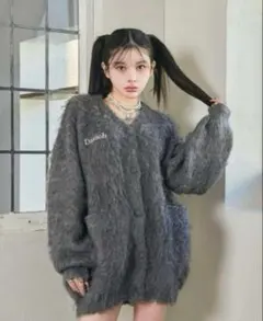 Darich LUCKYBAG Fluffy over cardigan グレー