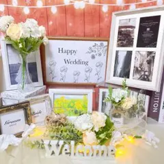受付サイン付 ウェルカムスペースセット 結婚式 まとめ売り ウエディング 造花