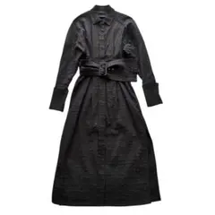 C/MEO COLLECTIVE　長袖　スリット　ワンピース　ウエストベルト　黒