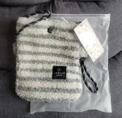 D.KELLY ボーダー柄 モコモコショルダーバッグ