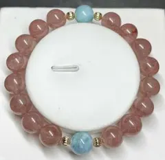 ✴️ ラリマー　ストロベリークォーツ　苺水晶　天然石　天然石ブレスレット