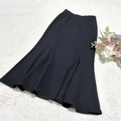 【ジーユー】GU カットソーマーメイドロングスカート ブラック S