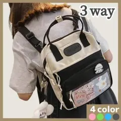 【閉店SALE】リュック ショルダーバッグ 痛バッグ 痛バ 透明 可愛い 黒色