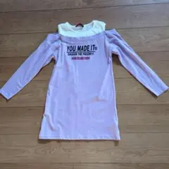 オフショルダー薄紫色長袖カットソー