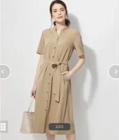 美品♪23区♪ドライストレッチツイル ワンピース36￥29700のサムネイル
