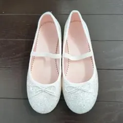 H&M グリッター バレエシューズ 34　21.5cm