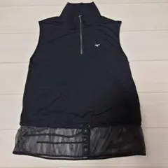 売切りセール中！Mizuno ハーフジップベスト ブラック +Me　Мサイズ