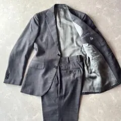 極美品☆高級生地使用 ヒルトン×グアベロ セットアップ グレンチェック YA5