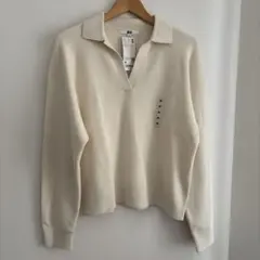 スムースコットンリラックスポロセーター