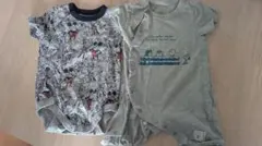 ミッキー柄ロンパース 6-12ヶ月 スヌーピー