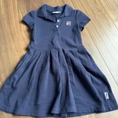 お値下げ☆any fam×FILA ポロワンピース ネイビー 110cmのサムネイル