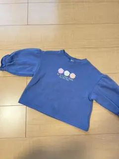 アプレレクール ブルー 裏起毛トレーナー 90