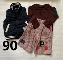 90 ダウン ＆ パンツ ＆ 長袖シャツ　セット