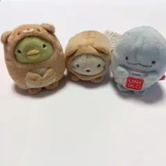 すみっコぐらし　てのりぬいぐるみ　ねこ、ぺんぎん？とかげセット