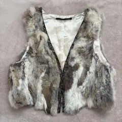 ラビットファー ベスト Fサイズ