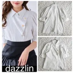 ダズリン　dazzlin マルチボタンデザインブラウス　　ストライプのサムネイル