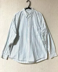 90s Eddie Bauer マルチストライプ ボタンダウンシャツ　古着　美品