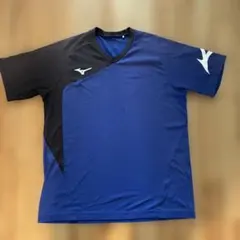 メンズ　Mizuno Vネック Tシャツ 青/黒