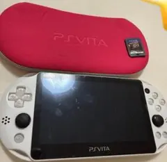 PS Vita ホワイト 本体 専用ケース マインクラフト 付き