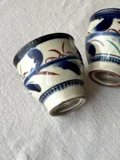 新品 沖縄 やちむん しましまポタリ マグカップ プレート セット