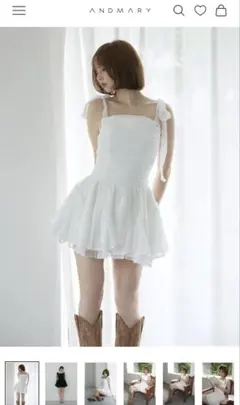 andmary Jury chiffon mini dress 正規品 - メルカリ