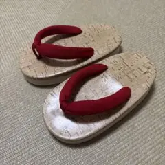 아동용 샌들용 빨간 코 끈 16.5cm