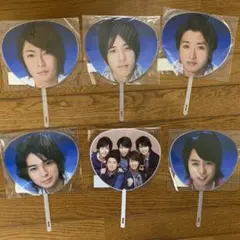 嵐 ミニうちわ　松本潤　二宮和也　相葉雅紀　櫻井翔　大野智