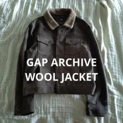 GAP ギャップ ボアジャケット ブルゾン ウール チェック Ｇジャン