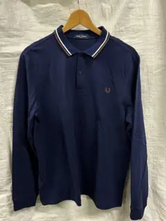 FRED　PERRY フレッドペリー　長袖　ポロシャツ　ネイビー　navy