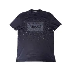 ●美品●VERSACE●クリスタル '90Sロゴ ●Tシャツ・ブラック●Mサイズのサムネイル