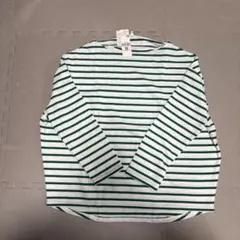 【専用】コカ　ホワイト/グリーン ストライプ 長袖Tシャツ L